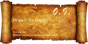 Orgel Iringó névjegykártya